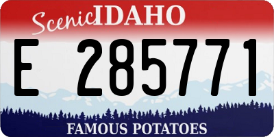 ID license plate E285771