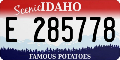 ID license plate E285778