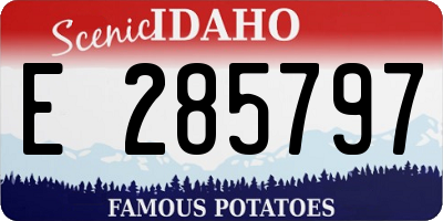 ID license plate E285797