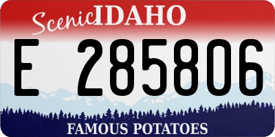 ID license plate E285806
