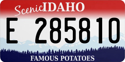 ID license plate E285810
