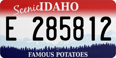 ID license plate E285812
