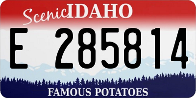 ID license plate E285814