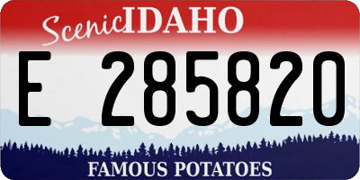 ID license plate E285820