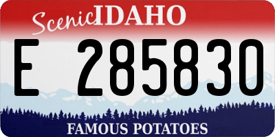 ID license plate E285830