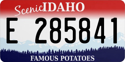 ID license plate E285841