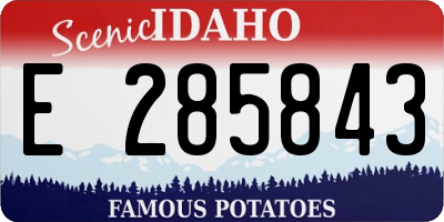 ID license plate E285843
