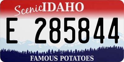 ID license plate E285844