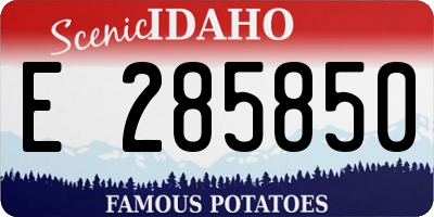 ID license plate E285850