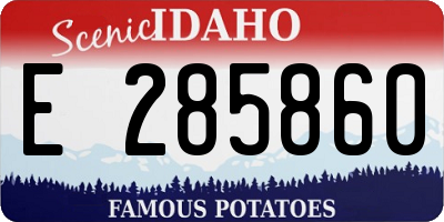 ID license plate E285860