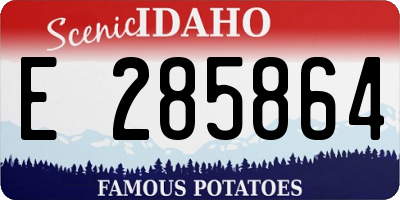 ID license plate E285864