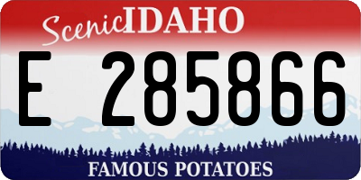 ID license plate E285866