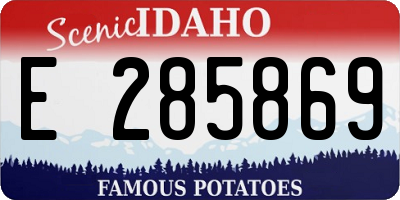 ID license plate E285869