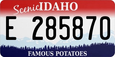 ID license plate E285870