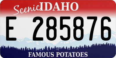 ID license plate E285876