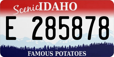 ID license plate E285878