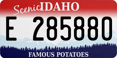 ID license plate E285880