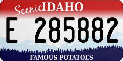 ID license plate E285882