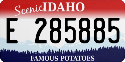 ID license plate E285885