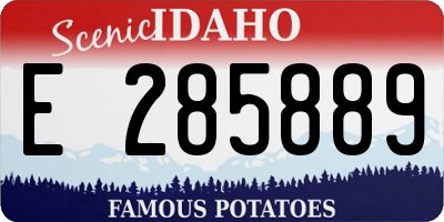 ID license plate E285889