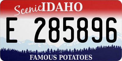 ID license plate E285896