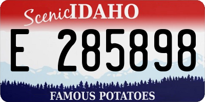 ID license plate E285898