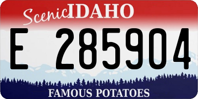 ID license plate E285904