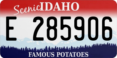 ID license plate E285906
