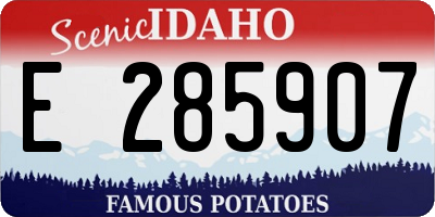 ID license plate E285907