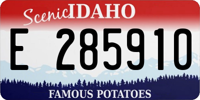 ID license plate E285910
