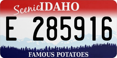 ID license plate E285916