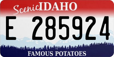 ID license plate E285924