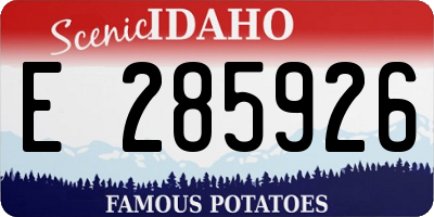 ID license plate E285926