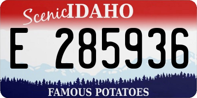ID license plate E285936