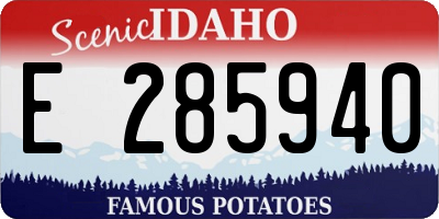 ID license plate E285940