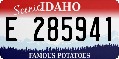 ID license plate E285941