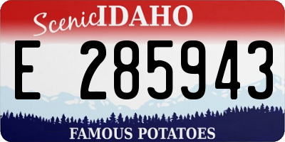 ID license plate E285943