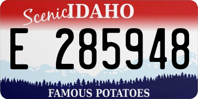 ID license plate E285948