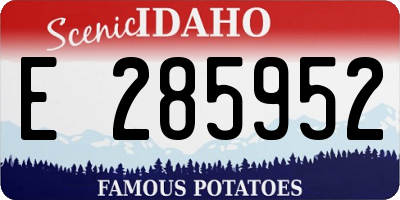 ID license plate E285952