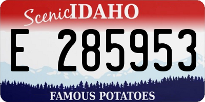 ID license plate E285953