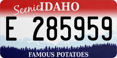 ID license plate E285959