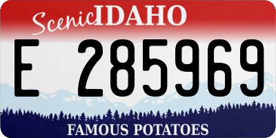 ID license plate E285969