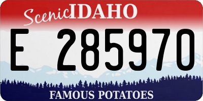 ID license plate E285970
