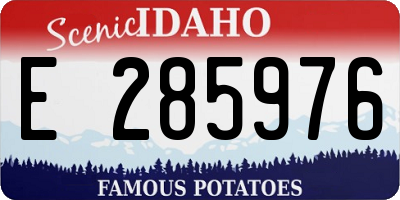 ID license plate E285976