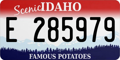 ID license plate E285979