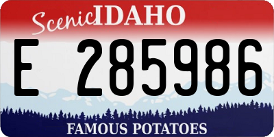 ID license plate E285986