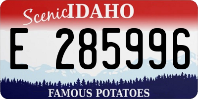 ID license plate E285996