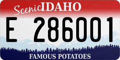 ID license plate E286001