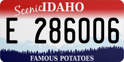 ID license plate E286006