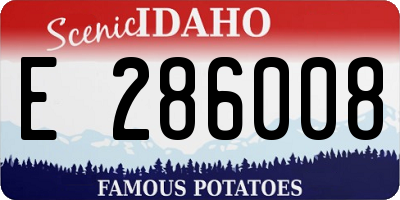 ID license plate E286008